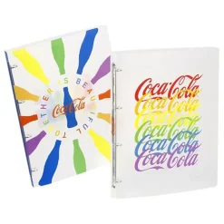 Viquel Coca-Cola - Classeur souple à anneaux - pour 100 feuilles - 2 modèles multicolores au choix