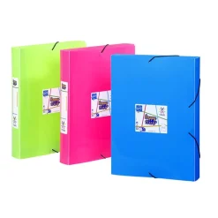 Viquel Happy Fluo - Boîte de classement plastique - dos 45 mm - disponible dans différentes couleurs