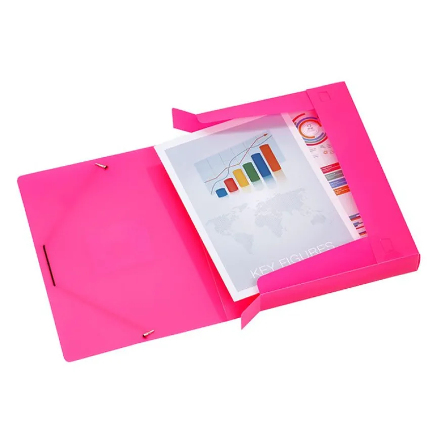 Viquel Happy Fluo - Boîte de classement plastique - dos 45 mm - disponible dans différentes couleurs