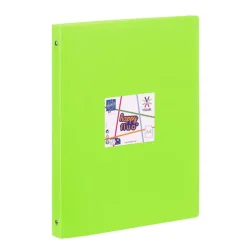 Viquel Happy Fluo - Classeur 4 anneaux - Dos 25 mm - A4 - disponible dans différentes couleurs