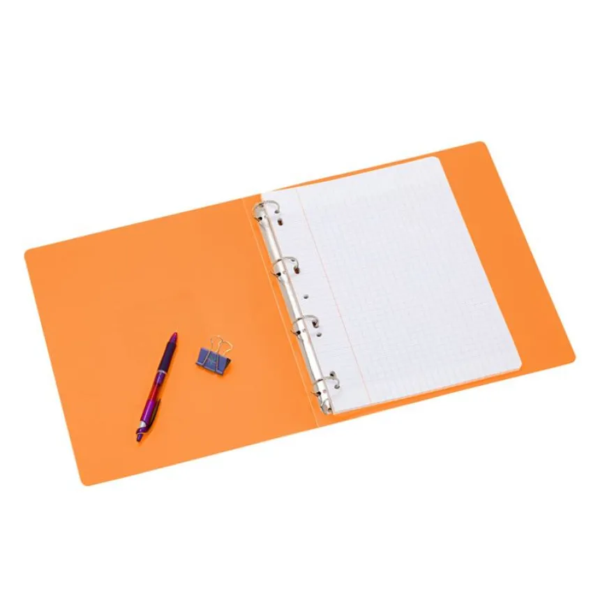 Viquel Happy Fluo - Classeur 4 anneaux - Dos 35 mm - A4 - pour 250 feuilles - disponible dans différentes couleurs