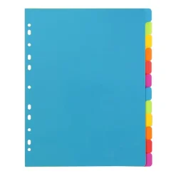 Viquel Happy Fluo - Intercalaire 12 positions - A4 Maxi - polypropylène coloré