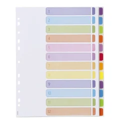 Viquel Intercolor - Intercalaire 12 positions - A4 Maxi - polypropylène coloré