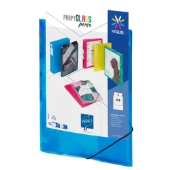 Viquel Propyglass - Chemise à 3 rabats personnalisable - A4 - bleu