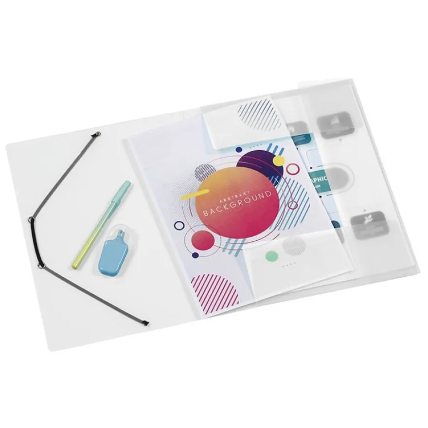 Viquel Propyglass - Chemise polypro à rabats - A4 - incolore