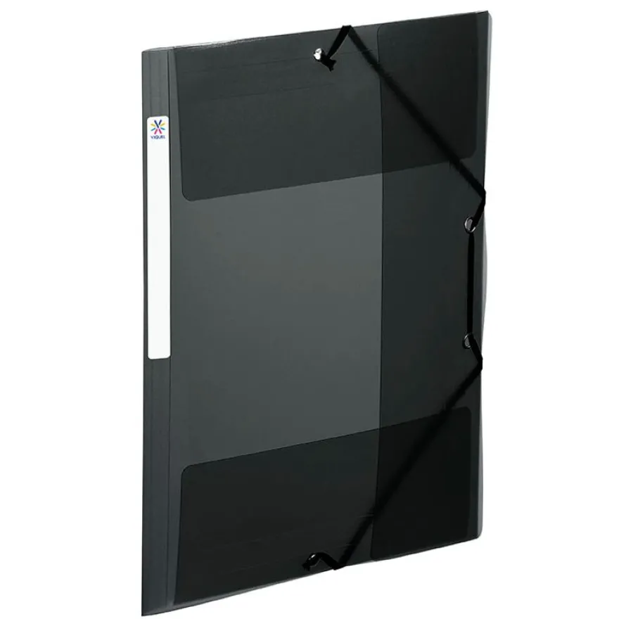 Viquel Propyglass - Chemise à 3 rabats - A4 - noir