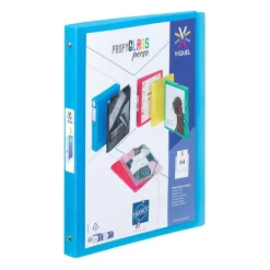 Viquel Propyglass - Classeur à anneaux personnalisable - Dos 25 mm - A4 - bleu