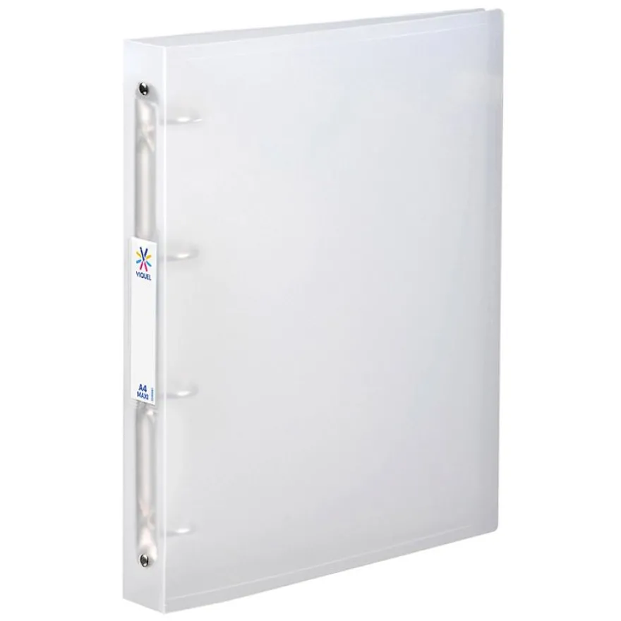 Viquel Propyglass - Classeur à anneaux - Dos 40 mm - A4 Maxi - pour 225 feuilles - transparent