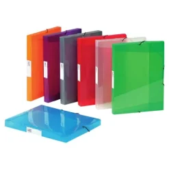 Viquel Propysoft - Boîte de classement plastique - dos 30 mm - incolore - avec étiquette tranche