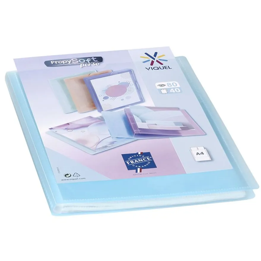 Viquel Propysoft - Porte vues personnalisable - 80 vues - A4 - disponible dans différentes couleurs