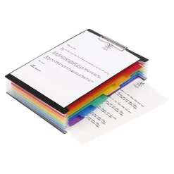 Viquel Rainbow Class - Trieur extensible 6 positions avec porte-bloc