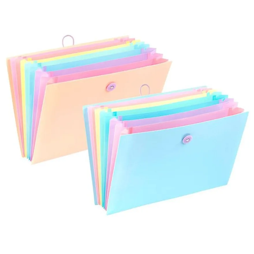 Viquel Rainbow Pastel - trieur à soufflet - 6 positions - pour A4 - disponible en différents coloris