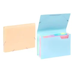 Viquel Rainbow Pastel - trieur à soufflet - 6 positions - pour A4 - à onglets - disponible en différents coloris