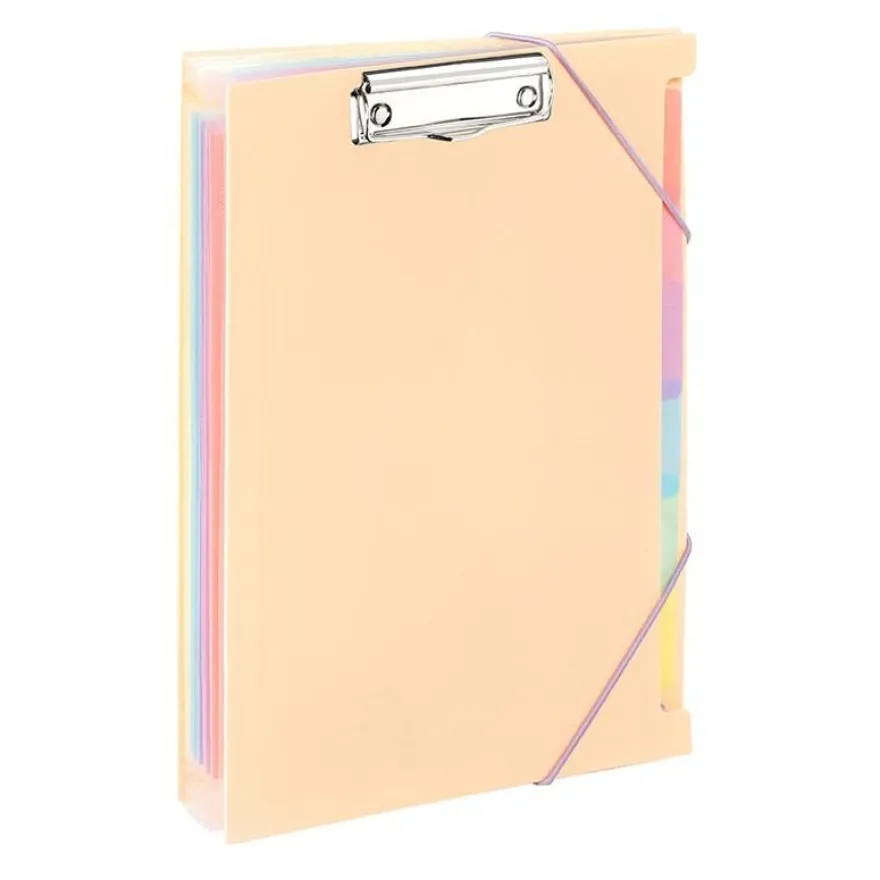 Viquel Rainbow Pastel - trieur à soufflet - 6 positions - pour A4 - à onglets - disponible en différents coloris