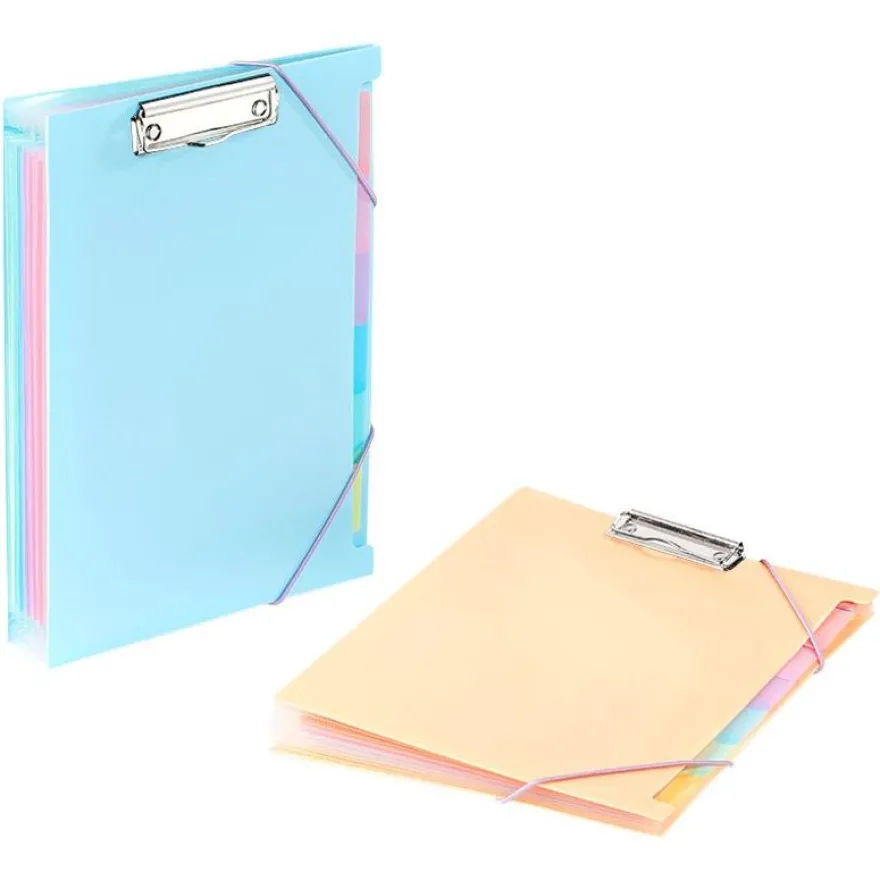 Viquel Rainbow Pastel - trieur à soufflet - 6 positions - pour A4 - à onglets - disponible en différents coloris