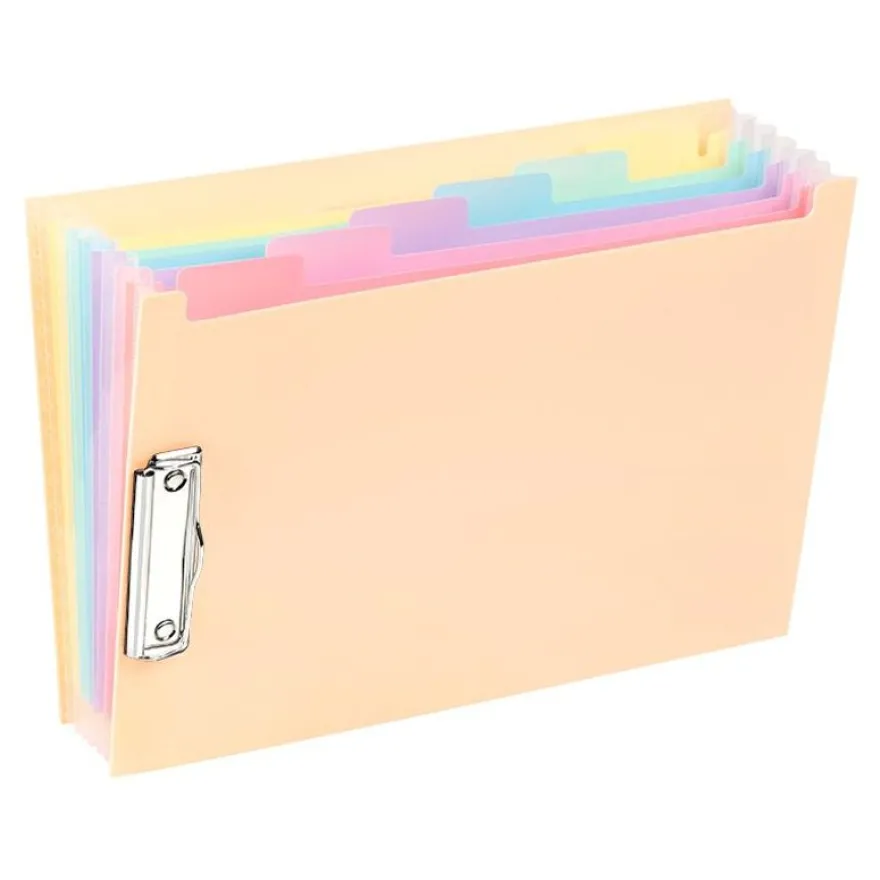 Viquel Rainbow Pastel - trieur à soufflet - 6 positions - pour A4 - à onglets - disponible en différents coloris