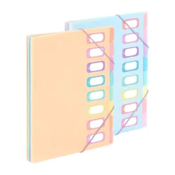 Viquel Rainbow Pastel - trieur à soufflet - 8 positions - pour A4 - à onglets - disponible en différents coloris