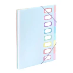 Viquel Rainbow Pastel - trieur à soufflet - 8 positions - pour A4 - à onglets - disponible en différents coloris