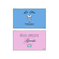 Viquel sous-main - 59.5 x 36.2 cm - polychlorure de vinyle (PVC) - bleu, rose