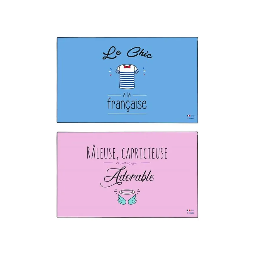 Viquel sous-main - 59.5 x 36.2 cm - polychlorure de vinyle (PVC) - bleu, rose