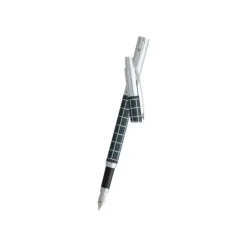 Vuarnet Swing Quadrillé - Stylo plume bordeaux satiné