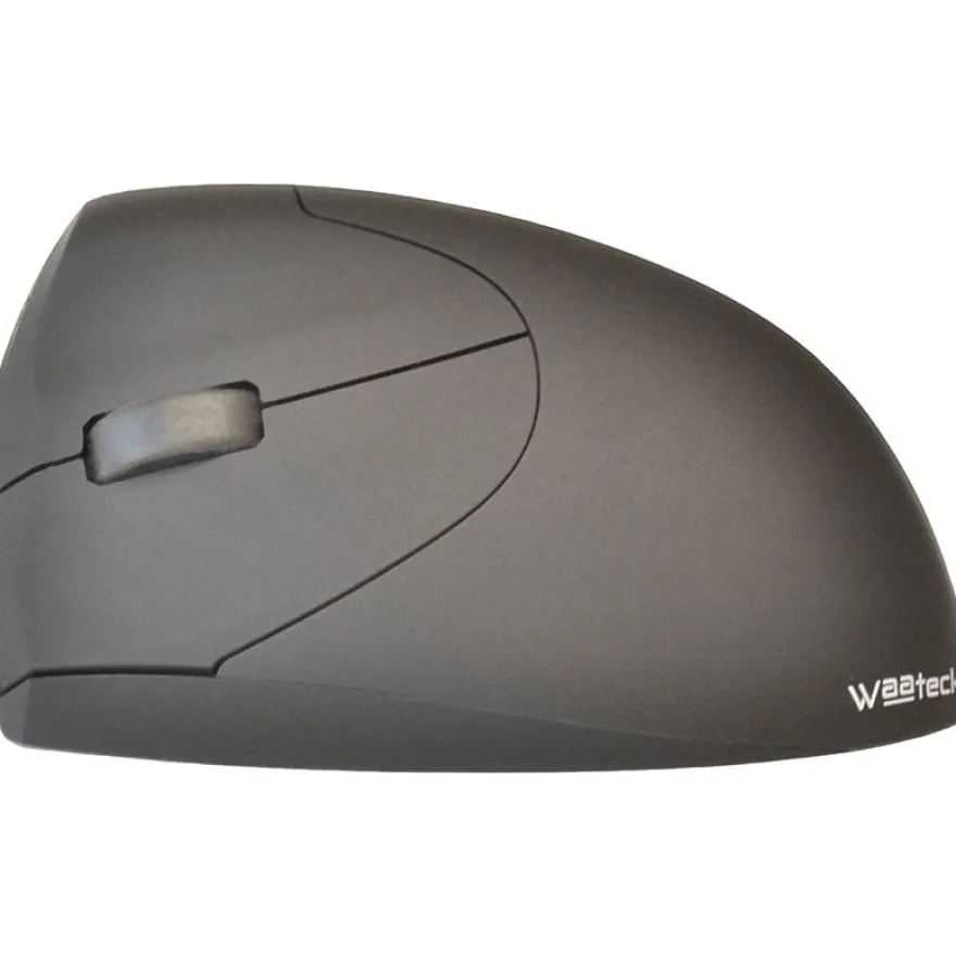 Waateck - souris sans fil ergonomique pour gaucher - noir
