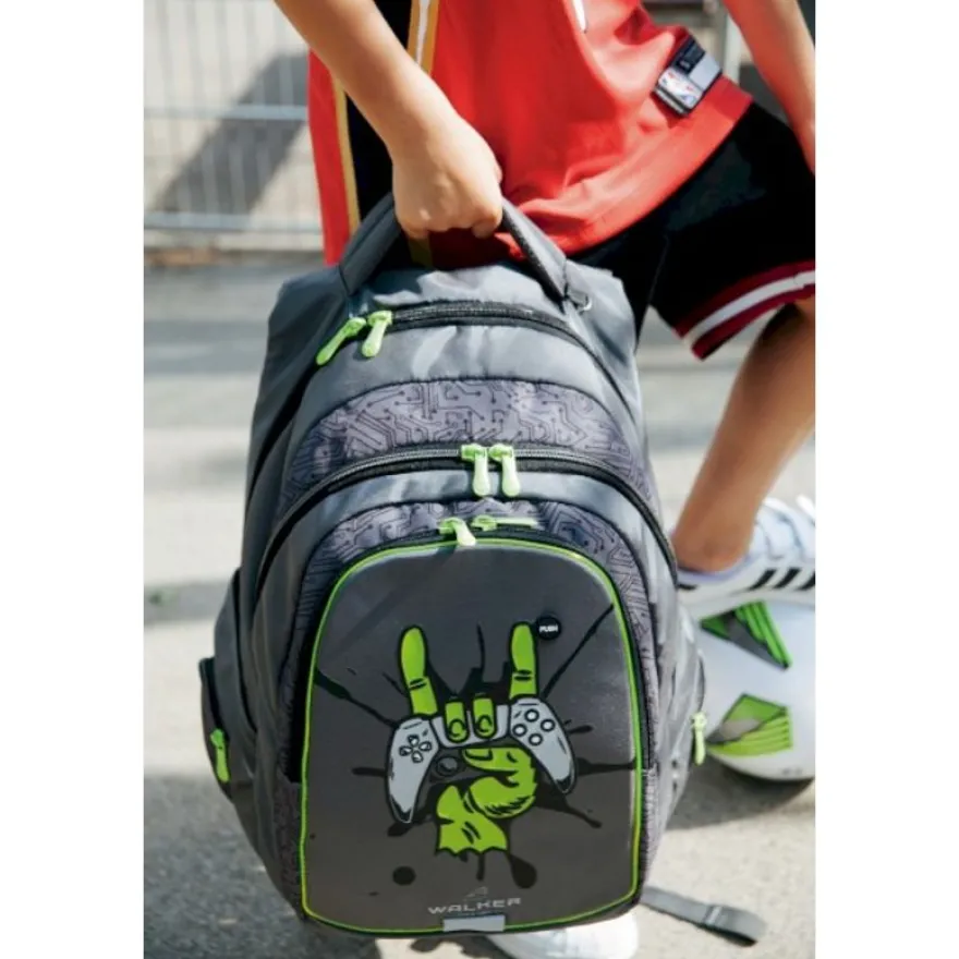 Walker Fame - Sac à dos Gamer Olive - 2 compartiments - Carpentras