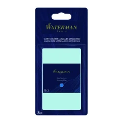 Waterman - 8 cartouches d'encre longues pour stylo plume - bleu