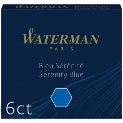 Waterman - 6 cartouches d'encre pour stylo plume - bleu
