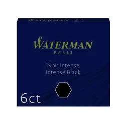 Waterman - 6 cartouches d'encre pour stylo plume - noir