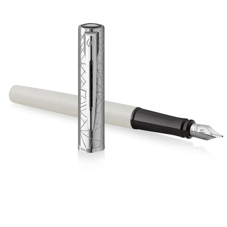 Waterman - Stylo plume Allure Deluxe blanc- pointe fine