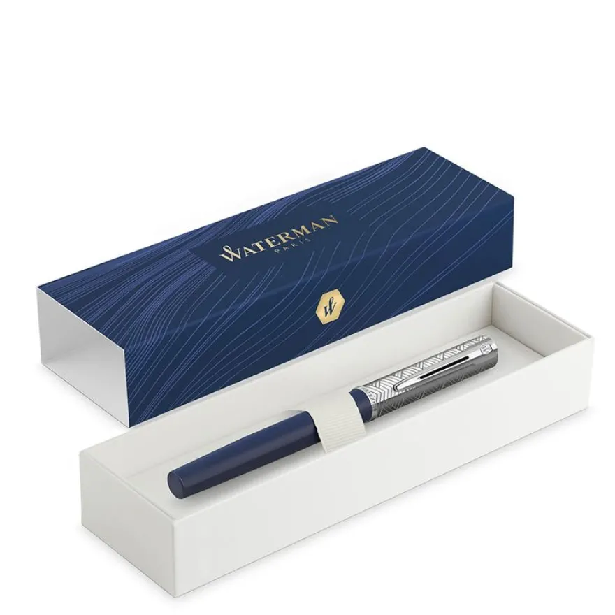 Waterman - Stylo plume Allure Deluxe bleu - pointe fine