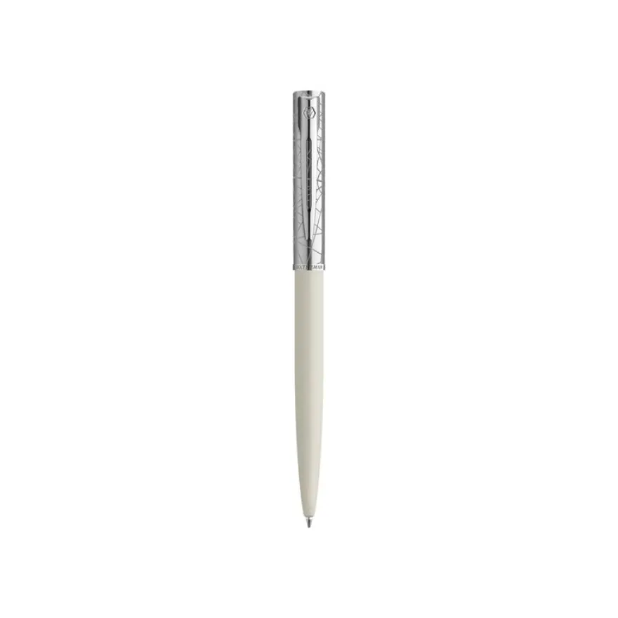 Waterman Allure Deluxe - Stylo à bille capuchon chromé - blanc