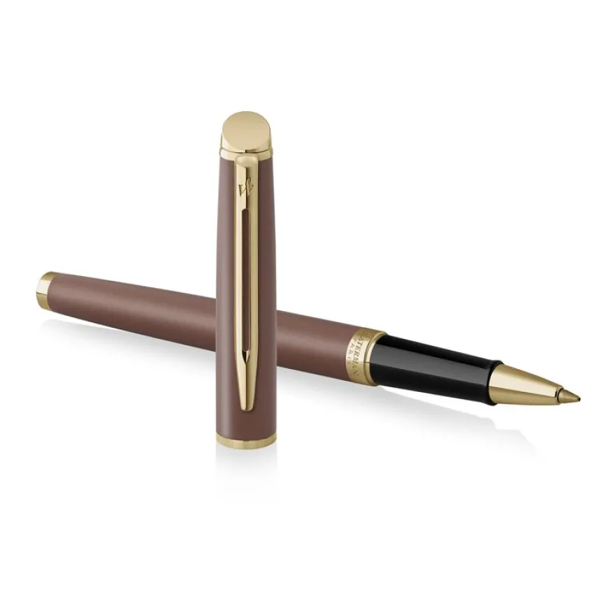 Waterman Hémisphère - Roller pointe fine - métallique rouge cuivre - encre noire