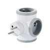 WATT & CO - Multiprise triplite rotative - blanc/gris
