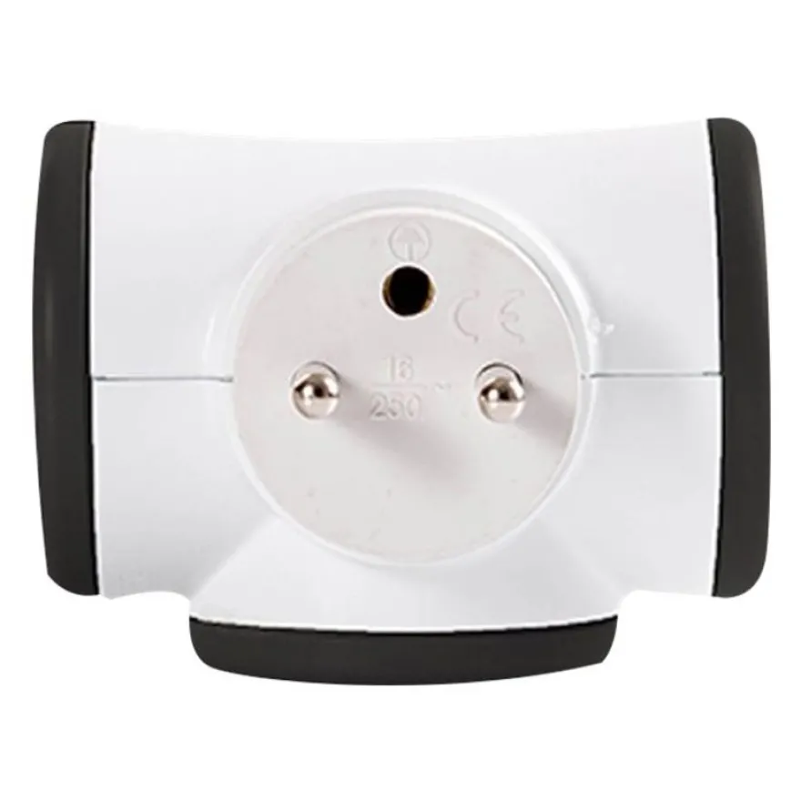 WATT & CO - Multiprise triplite rotative - blanc/noir