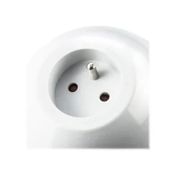 WATT & CO WATTBALL - Multiprise 3 prises - 2 prises 16A + 1 prise 6A + 2 USB - blanc/bleu