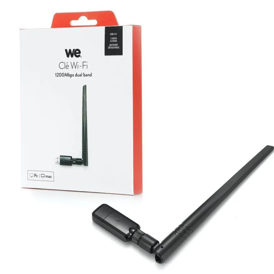 We - Clé WIFI 1200Mbps DUAL BAND - USB 3.0 300Mb/s en 2.4G