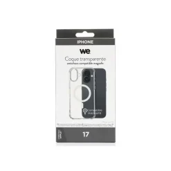 WE - Coque de protection pour Apple iPhone 17 - compatibilité avec MagSafe - transparent