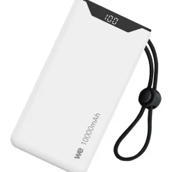 We - Powerbank / batterie de secours - 10000 mAh - port USB-A +1 port USB-C / 18W - blanc