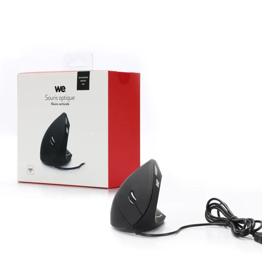 WE - souris filaire ergonomique - noir