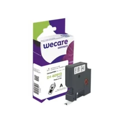 WECARE - Ruban d'étiquettes auto-adhésives pour Dymo D1 - 1 rouleau (9 mm x 7 m) - fond blanc écriture noire