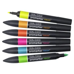 Winsor & Newton ProMarker - Pack de 6 marqueurs double pointe - couleurs assorties
