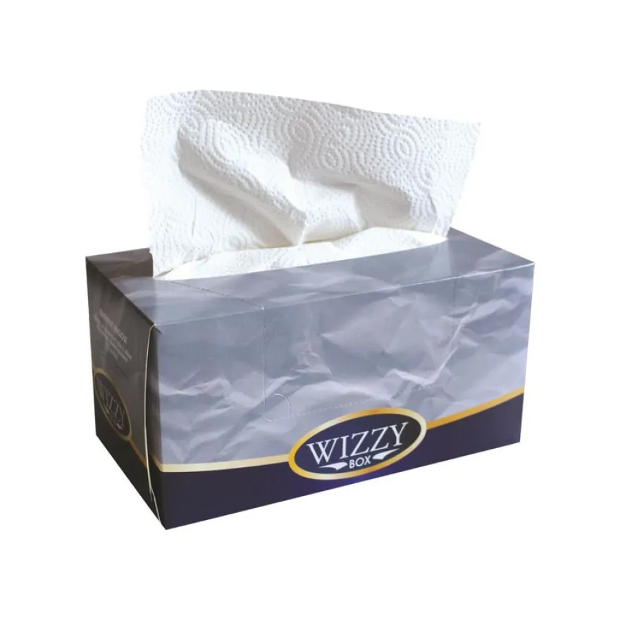 Wizzy Box - Boîte de 180 feuilles essuie-tout - blanc