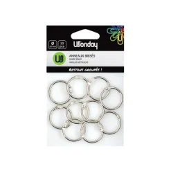 Wonday - 10 anneaux brisés - porte-clés - diamètre de 25 mm