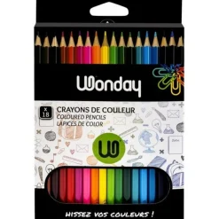 Wonday - 18 Crayons de couleur