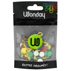 Wonday - 100 Punaises - couleurs assorties (sachet)