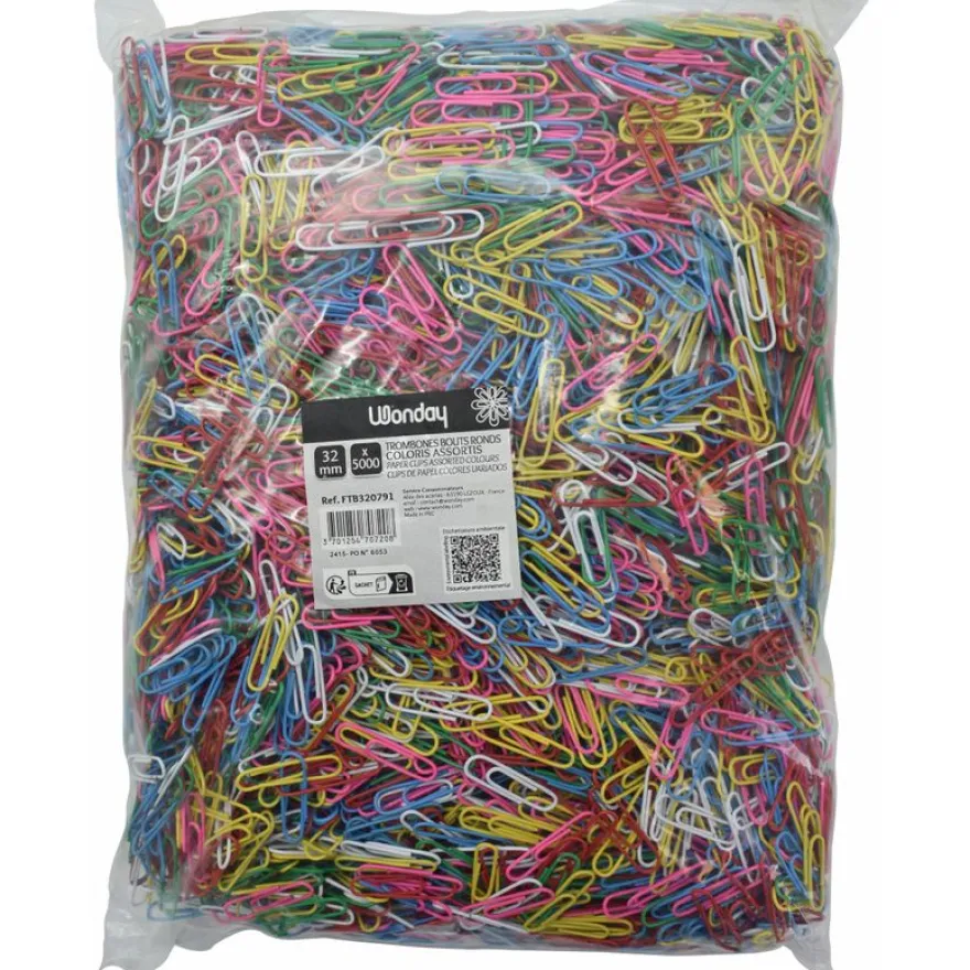 Wonday - 5000 trombones - 32 mm - coloris assortis