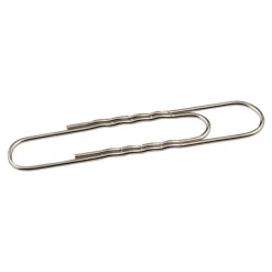 Wonday - 100 Trombones ondulés - 77 mm - nickelé