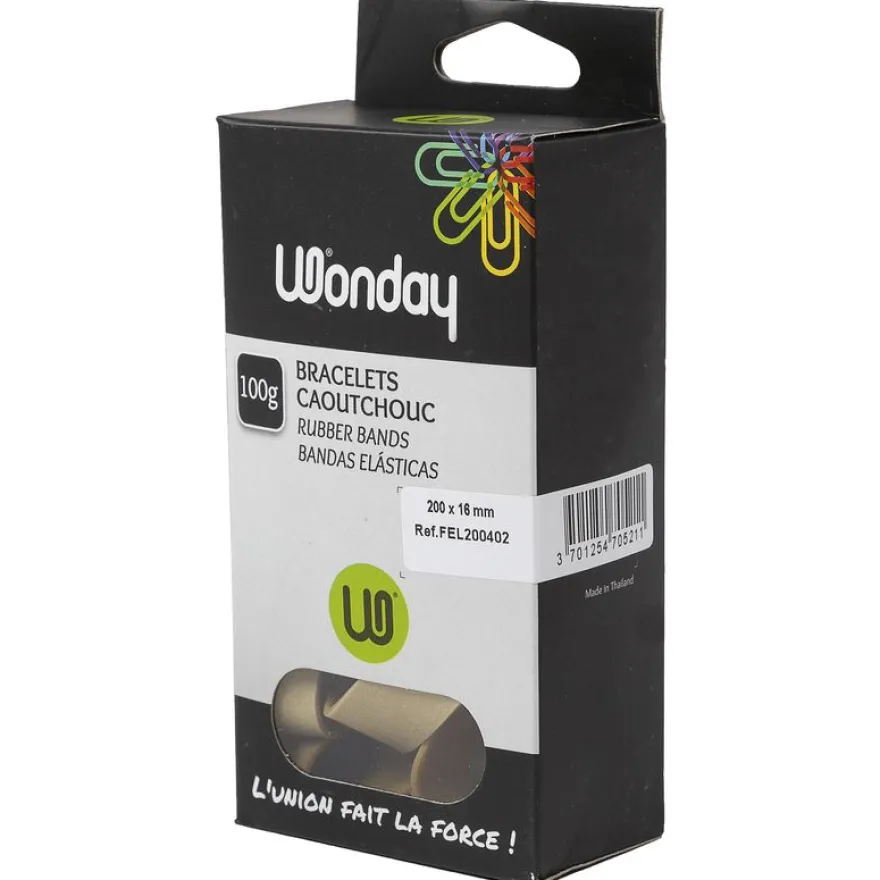 Wonday - Bracelets caoutchouc - élastiques - 1.6 cm x 20 cm - 100 g